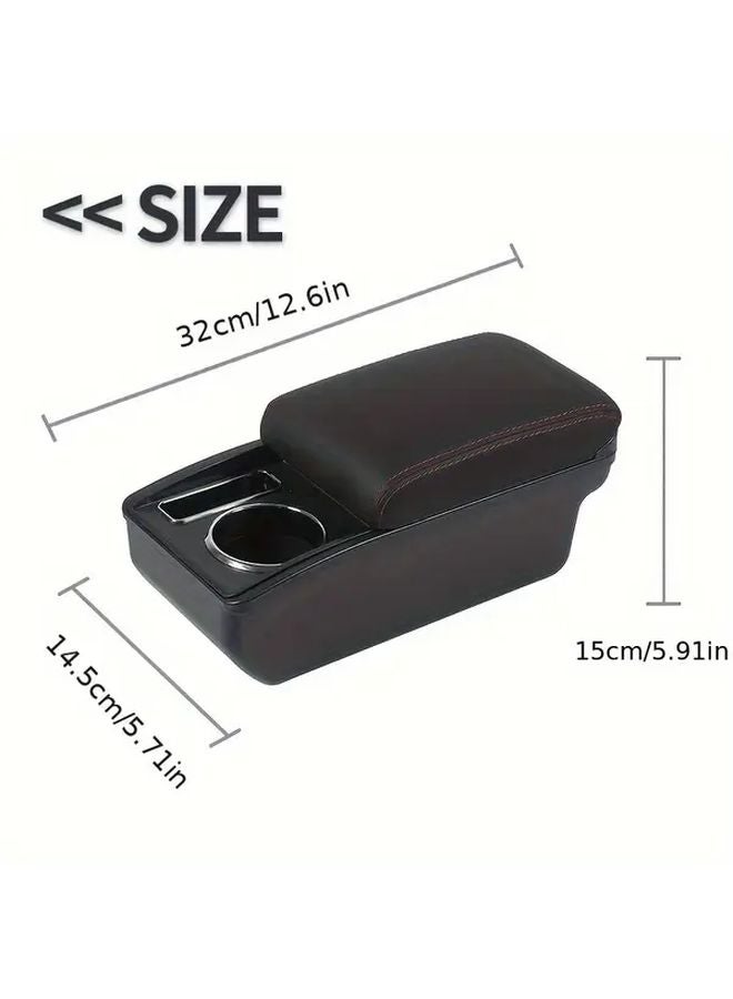 رينو داستر 2019 2025 وحدة تحكم مركزية مسند ذراع صندوق أسود خط أحمر ABS تخزين مزدوج - Image 3